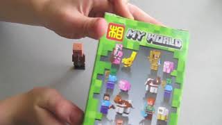 Житель Майнкрафт и Собака Лего Villager in Minecraft Dog Lego майнкрафт житель фермер набор на обзор
