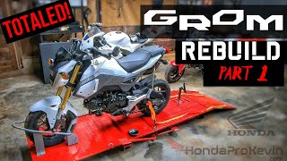 Rebuilding a Wrecked 2018 Honda Grom Motorcycle from Copart auction | Part 1