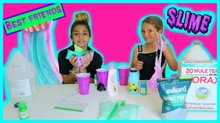 BEST FRIENDS SLIME " MAKING SLIME FOR OUR BEST FRIENDS " SISTER FOREVER"