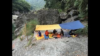 ★往白金峽谷的最後一個營地+一早阿奇哥就替大家準備早餐了~花蓮秀林x三棧南溪x黃金峽谷+白金峽谷