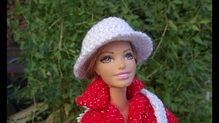Как связать шапочку, сумочку, сапожки кукле. How to tie a doll hat. Wie eine Puppe Hut zu binden.