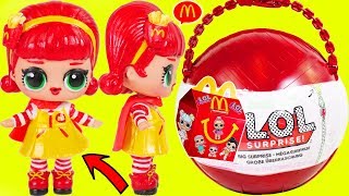 2018 Big LOL Surprise Dolls McDonald's Happy Meal Toys in Custom Drive Thru + Lil Sisters Toy Video