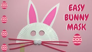 Easy Bunny Mask | Easter Crafts | Paper Plate Crafts