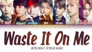 BTS & STEVE AOKI - 'WASTE IT ON ME' LYRICS (Color Coded)