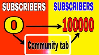 Youtube communtiy tab kya hai..communtiy tab se subscribers aur views badhaye.Latest 2020