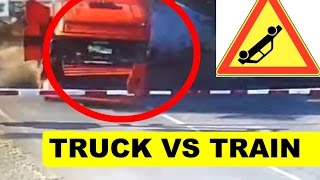 TRUCK VS TRAIN - 3 DEAD RAILROAD CROSSING ACCIDENT Studenka, Czech Republic