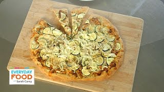 Barbecued Chicken-Zucchini Pizza Recipe - Everyday Food with Sarah Carey