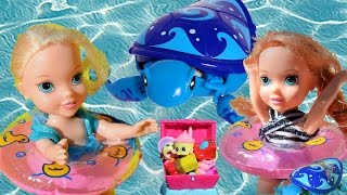 Anna and Elsa Toddlers Pirate Waterpark adventure with Turtles -  Ep. 81 - Toys In Action
