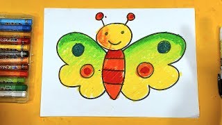 Урок рисования для детей / Рисуем БАБОЧКУ для малышей
