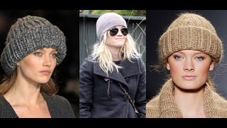 ВЯЗАНИЕ ШАПКИ С ОТВОРОТОМ - модели 2018 / Knitted hat with lapel / Strickmütze mit Revers