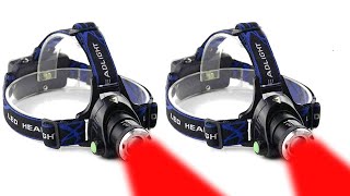 Hunting with Red Light headlamp Ultra Bright red headlamp flashlight