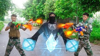 Battle Nerf War: Team Hunter Nerf Guns Zombies Special Team Monster Hunting