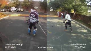 GoPro HD Hero vs Contour 1080p HD Split-Screen - Hockey Version