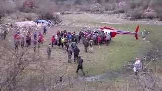 This is how the boy got to helicopter