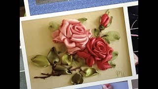 ВЫШИВКА  ЛЕНТАМИ ✨ ТОЛЬКО  РОЗЫ ✨ First steps in embroiding with ribbon