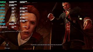 Dishonored 2 AMD Ryzen 3 2200G Vega 8 Gameplay Benchmark GPU@1500Mhz