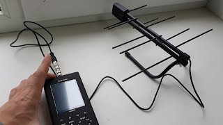 Настройка цифровой антенны по частоте   Анализатором signal hunter