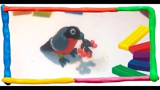 СНЕГИРЬ ИЗ ПЛАСТИЛИНА