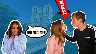 Speaking Only FRENCH To Everyone! SIMON SAYS CHALLENGE **THEY KISSED?**| Clementine @Piper Rockelle