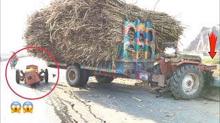 Dangerous Tractor Accident ?? Damper Truck Hit The Tractor and Broke in Two Pieces