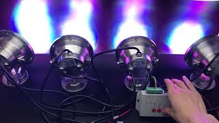 How to use T-1000S controller control DC24V DMX LED nuderwater lights