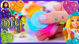 DIY Lego Friends Fidget Spinner Friendship Hearts Make Build Silly Play Kids Toys