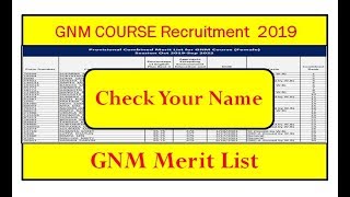 WB Health  Govt. GNM Provisional Merit List for Male/Female