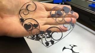 Corte Laser LASERLine NX-01 - Corte de precisão em papel 180g.