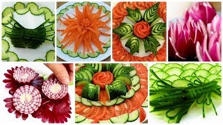 10 Handmade Salad decoration,Salad design | Fruit & Vegetable Carving & Cutting Garnish