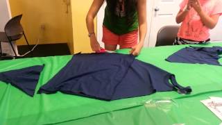 DIY HOW to make a no sew apron from a t-shirt