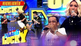 Vice gets shocked after Tatay Francisco lifted him  | It's Showtime Piling Lucky