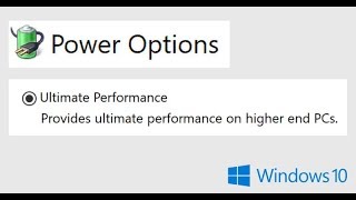 Enable Ultimate Performance Mode in Windows 10