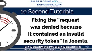 Invalid Token Request Fix in Joomla 3.6.2
