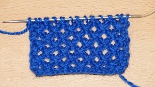 Вязание спицами. Схема ажурного узора Болгарский крест  ///  Scheme openwork pattern
