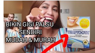 CARA BIKIN GIGI PALSU SENDIRI MUDAH DAN TIDAK RIBET//HOW TO MAKE A FAKE TEETH AT HOME