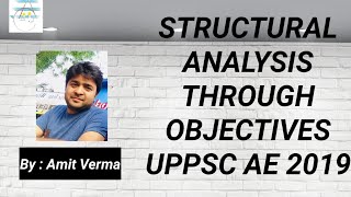 LAST YEAR SOLVED OBJECTIVES ON " STRUCTURAL ANALYSIS " FOR UPPSC AE 2019