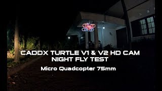 Caddx Turtle HD V1 & V2 Night Fly Test on Micro Quad 75mm size