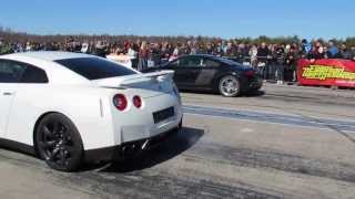 Nissan GT-R vs Audi R8 V10 1/4 mile