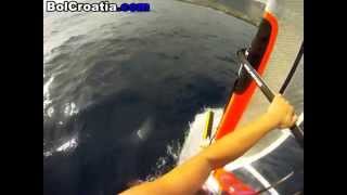 2011 Windsurfing Bol - JP Slalom 76 & NeilPryde RS Racing Evo III 7,8 - low wind test