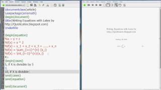 Latex Tutorial How to write mathematics equations in Latex