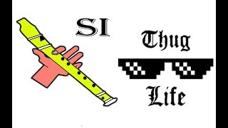 Canción de Tug life, flauta dulce fácil, tutorial con animación.