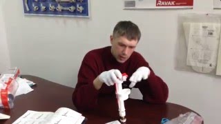 Обзор шар крана с нижней подачей от чешской компании Alca Plast,модель A18 1/2"
