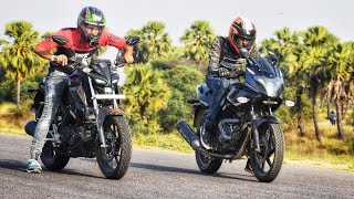 Mt 15 vs Pulsar 220F Race | TopEnd