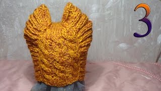 Как связать Котошапку (детскую шапку) спицами. ЗАВЕРШЕНИЕ