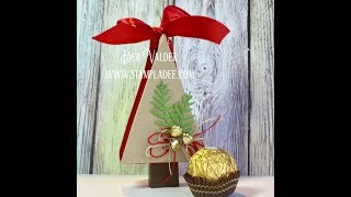 Triangular Christmas Tree Treat Box 12 Days of Gift Giving Day 1 with Deb Valder