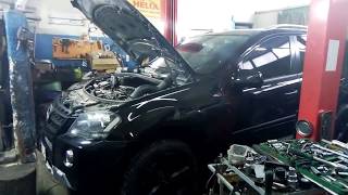 Mercedes ML W164 V8 двигатель M273 замена прокладки теплообменника