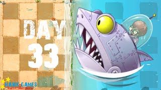 Plants vs Zombies 2 - Modern Day - Day 33 BOSS [Big Wave Beach] No Premium
