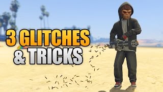 GTA 5 Online - 3 NEW GLITCHES & TRICKS (Unlimited Ammo, Super Boost Glitch & Secret Hiding Spot)