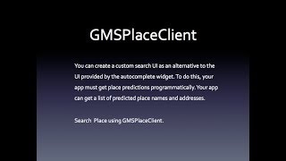 Google places autocomplete - ios