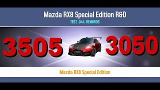 Asphalt 8 R&D test 44 lab 4 Mazda RX8 Special edition ultimate al